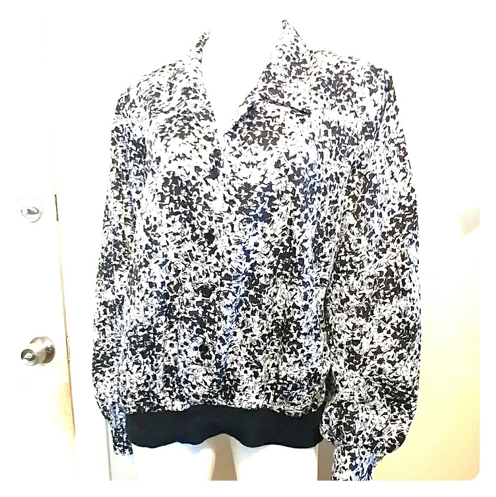 Vintage geometric print shirt Sz 18